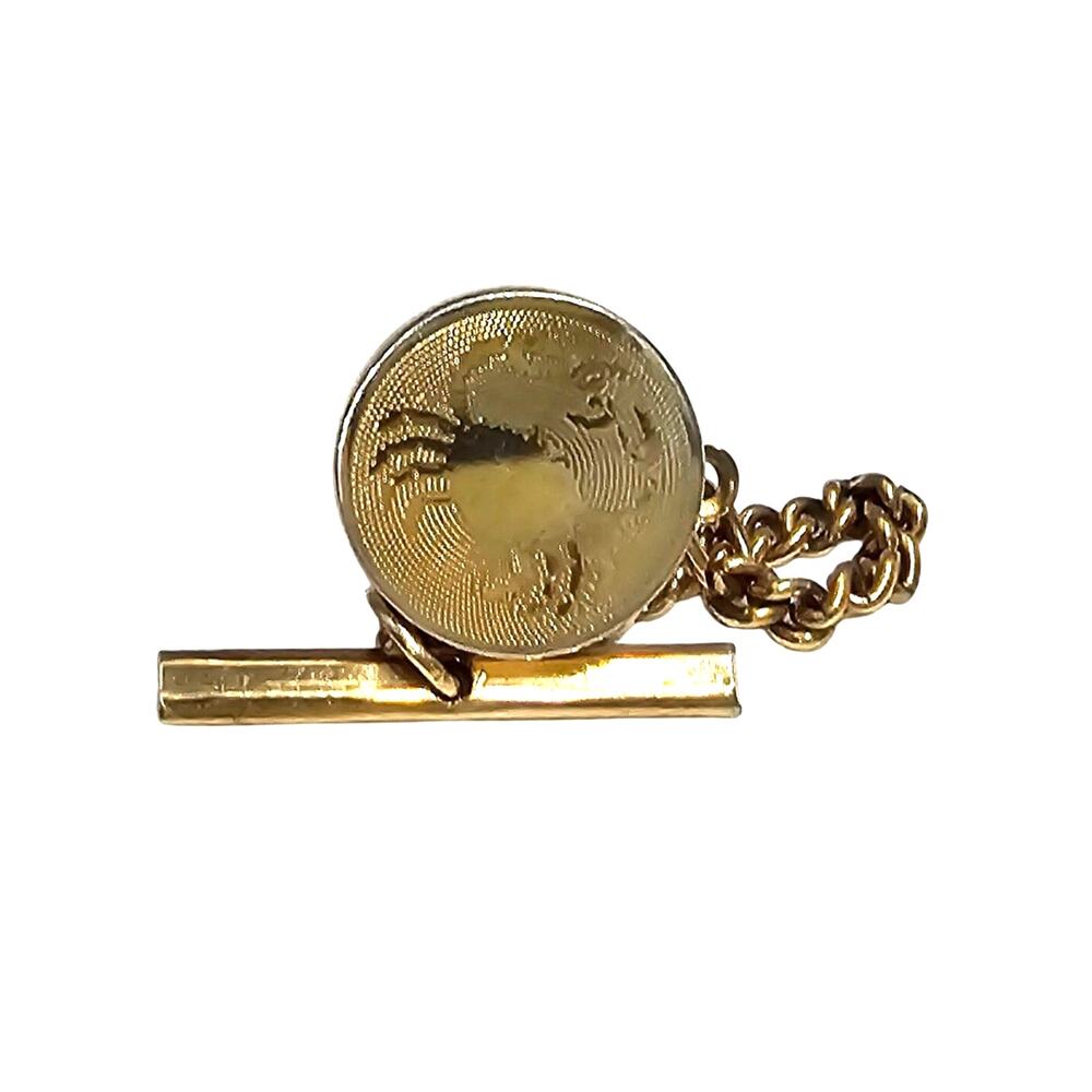 Vintage Dante Crab Tie Tack Sterling Silver Gold Tone Pin MCM Cancer Zodiac